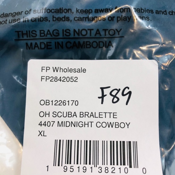 Free People Midnight Cowboy Dark Teal Oh Scuba Bra - Picture 10 of 15